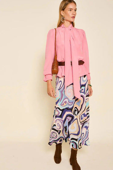 Kelly Skirt - Marble Ocean-Skirt-Rixo-Debs Boutique